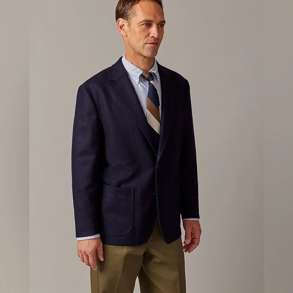 J Crew x Wallace & Barnes blazer in English melton wool BQ481